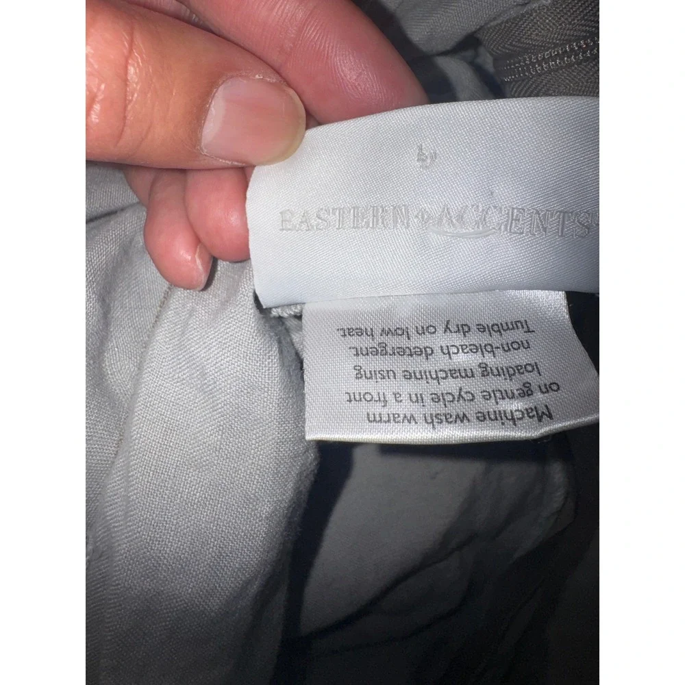 Eastern Accents de Medici Grey Linen Duvet Cover Luxury Bedding 88x101 READ